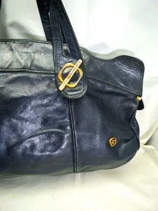 Borsa vintage anni 70 blu