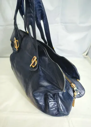 Borsa vintage anni 70 blu