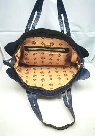 Borsa vintage anni 70 blu