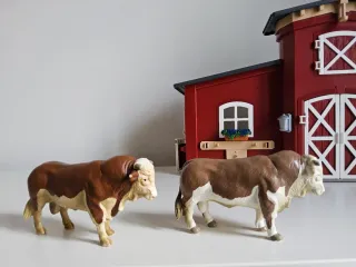 Schleich Toro blanco y marron (solo derecha