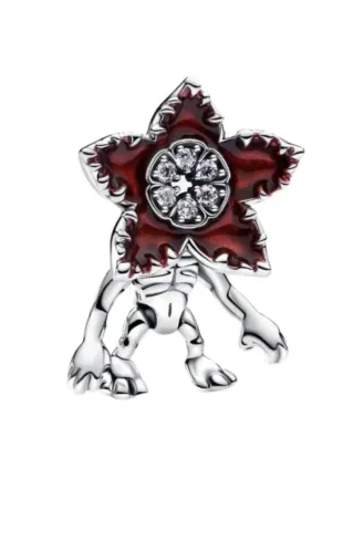 Charm Demogorgon Rojo y Plateado