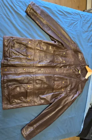 Chaqueta de piel tres cuartos