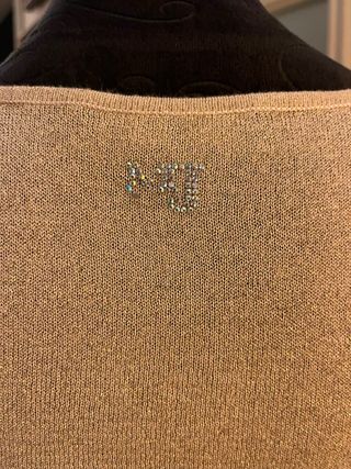 Top lurex avorio oro