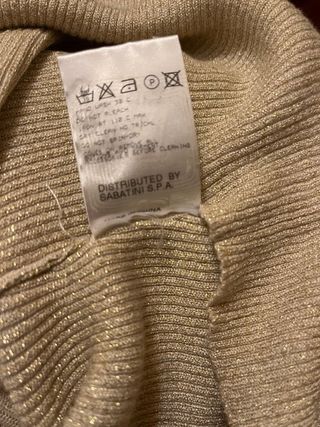 Top lurex avorio oro