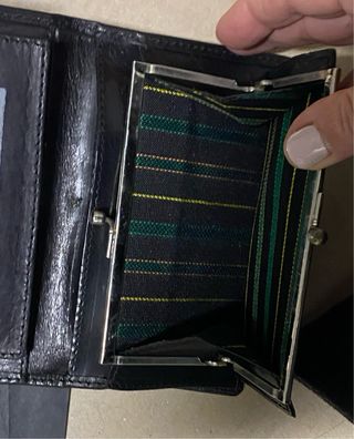 Portafoglio Fifth Avenue donna nero pelle