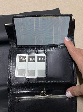 Portafoglio Fifth Avenue donna nero pelle