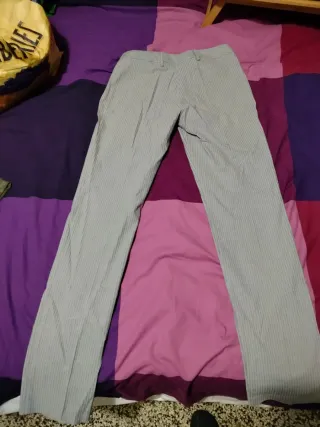 Pantaloni Refinery grigi a righe