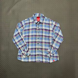 Dickies Camisa Flanela L Mulher Azul Vintage