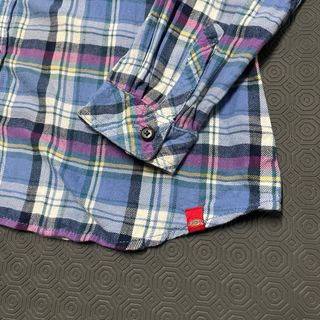 Dickies Camisa Flanela L Mulher Azul Vintage