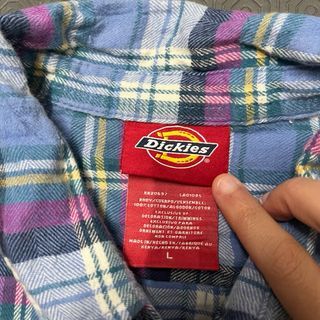 Dickies Camisa Flanela L Mulher Azul Vintage