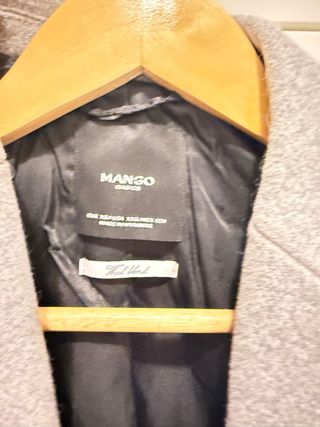 Abrigo Mango lana gris