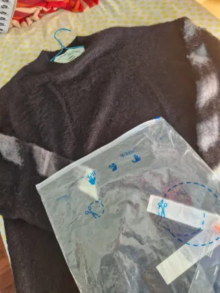 Off White maglione nero taglia L, nuova!