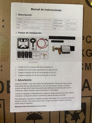 Hornillo de gas 10 KW