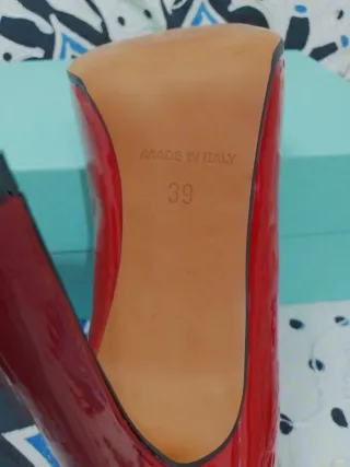 decollete kiss kriss rosso lucido pelle 39