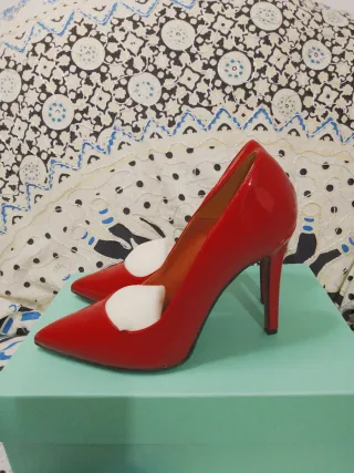 decollete kiss kriss rosso lucido pelle 39