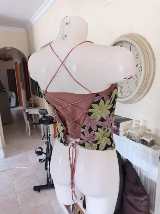 Top Luisa Jaro Seda Bordado Flores