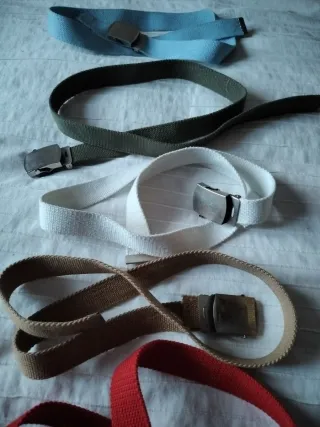 Cinture in tessuto con fibbia metallica