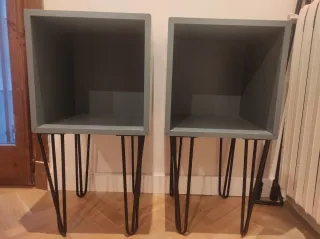 Cajón Ikea EKET con patas forja artesanales