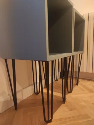 Cajón Ikea EKET con patas forja artesanales
