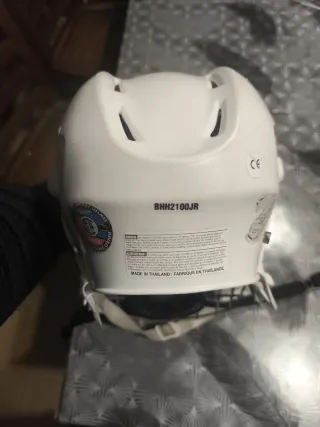 Casco de hockey Bauer blanco