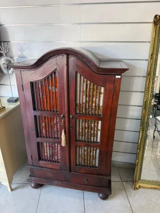 Armario Vintage Madera Puertas Celosía