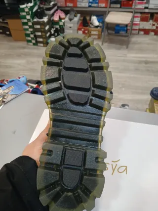 Zapatos mujer cordones negro y estampado talla 39