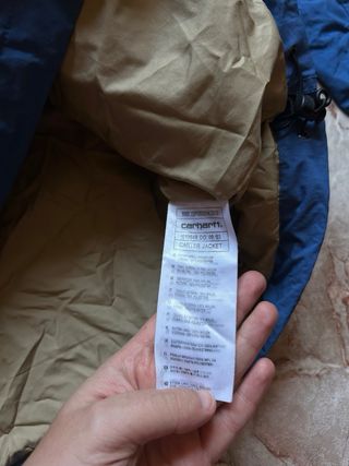 Chaqueta Carhartt Azul Capucha Vintage Chubasquero