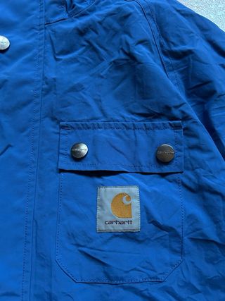 Chaqueta Carhartt Azul Capucha Vintage Chubasquero