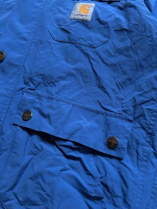 Chaqueta Carhartt Azul Capucha Vintage Chubasquero