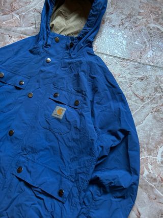 Chaqueta Carhartt Azul Capucha Vintage Chubasquero