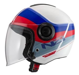 casco nzi CIVIC SUNSET WHITE&BLUE&RED