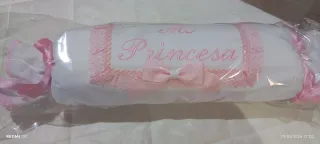 Toquilla bebé con lazo rosa