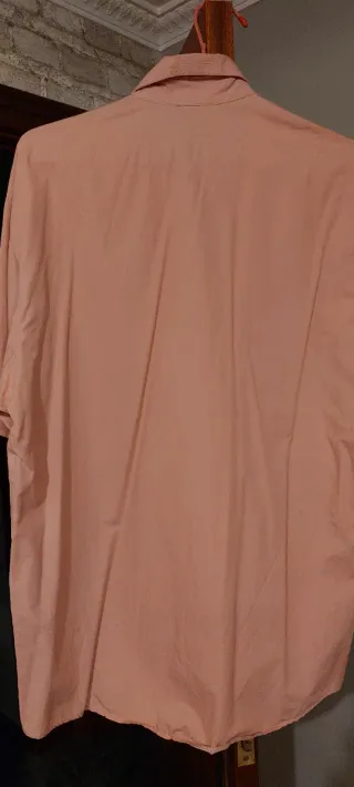 Camisa manga corta hombre rosa