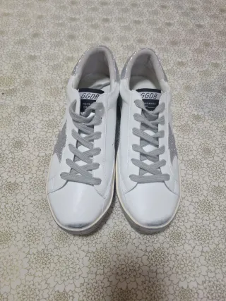 Zapatillas Golden Goose Superstar Blancas y Platea
