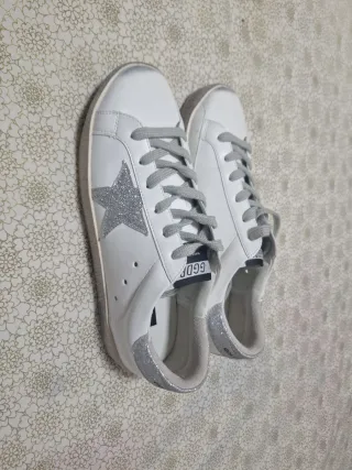 Zapatillas Golden Goose Superstar Blancas y Platea
