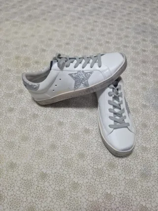 Zapatillas Golden Goose Superstar Blancas y Platea