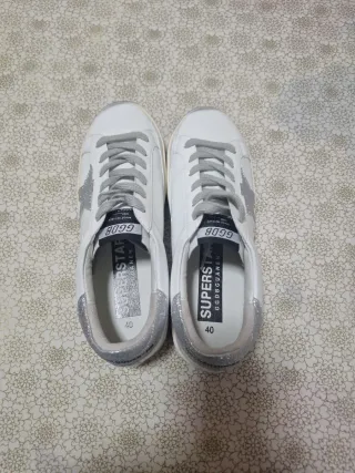 Zapatillas Golden Goose Superstar Blancas y Platea