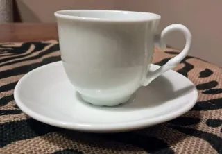 Juego de café porcelana blanco sin estrenar