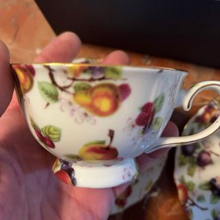 Set 2 Tazze da Tè con Piattini BETA Fine Q - Nuove