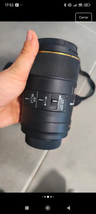 Cámara Nikon D3200 + Objetivo Sigma Macro 105mm