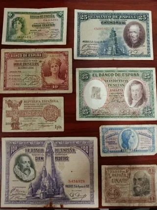 Lote 11 Billetes Antiguos Españoles