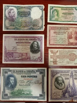 Lote 11 Billetes Antiguos Españoles