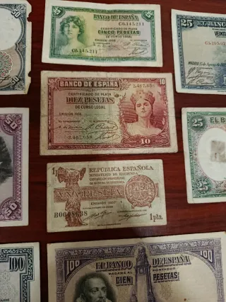 Lote 11 Billetes Antiguos Españoles