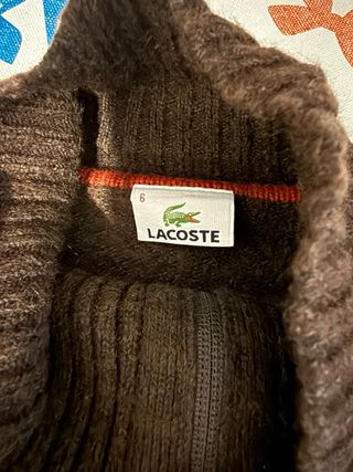 Jersey Lacoste Marrón Talla S (Encogido antes 46)