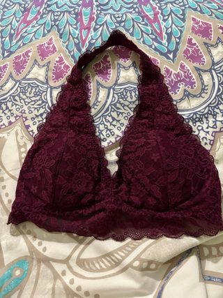 Top de encaje morado nuevo