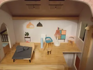 Casa delle bambole in legno