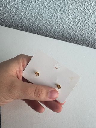 Pendientes flor granate y dorado