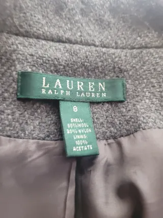 Abrigo Ralph Lauren mujer gris