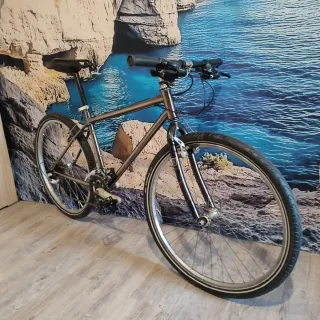 Bicicleta Fixie Gris urbana