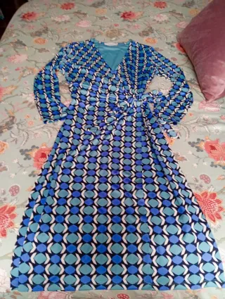 Vestido cruzado estampado